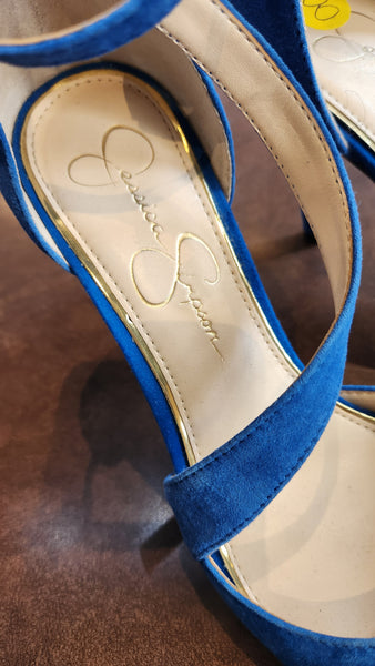 Jessica Simpson Blue Suede Heels