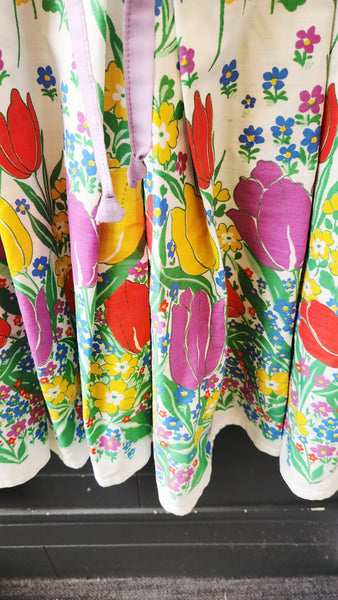 Vintage DeLoris Floral Cap Sleeve Dress
