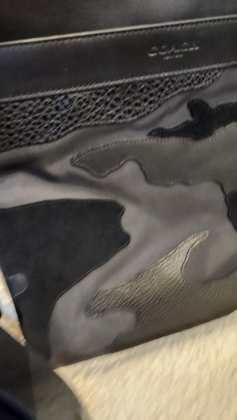 Coach Charles Crossbody Leather and Canvas Purse