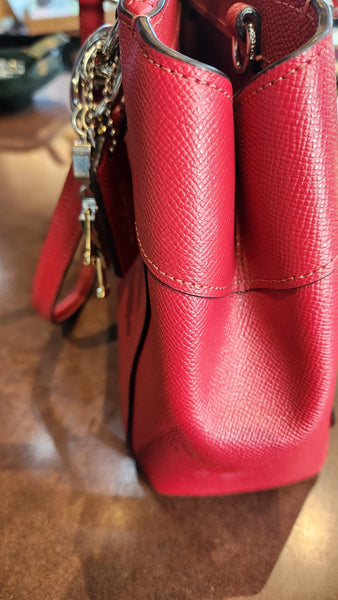 Coach Mini Red Burgandy Brook Carryall Satchel