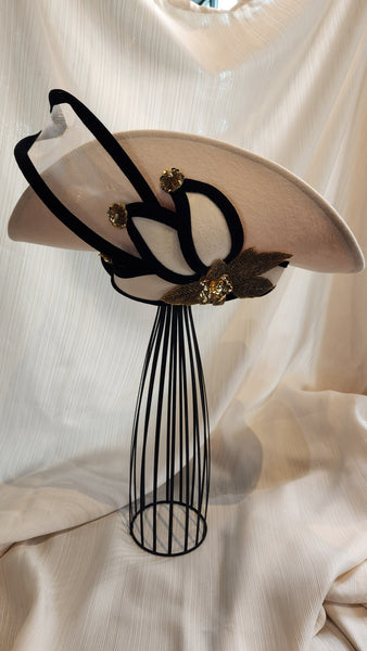 Deborah NY Cream Felted Wool Hat
