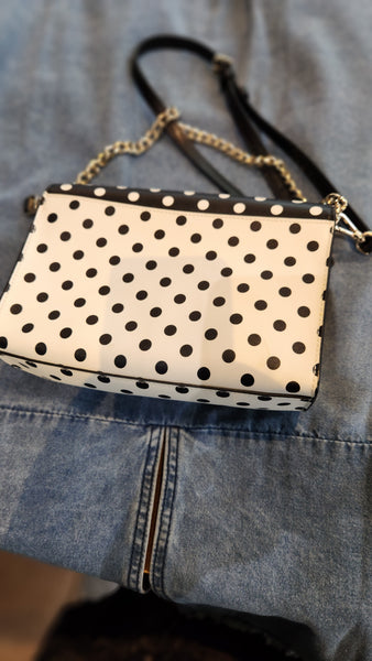 Kate Spade Black and White Polka Dot Cross Body Purse