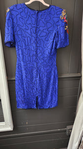Vintage Denise Elle Royal Blue Sequin Dress