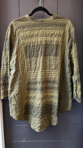 Habitat Green Check Crinkle Top