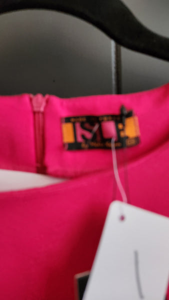 Isle Bright Pink Ruffled Sleeve Knit Dress