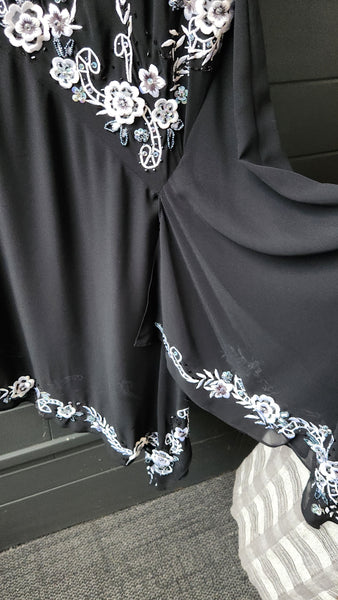 R&M Richards dress with floral embroidery