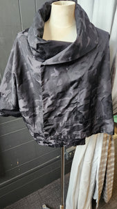 Sun Kim Black Camo Print Coat