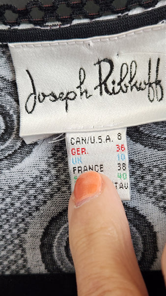 Joesph Ribkoff Black and White Bullseye Blazer