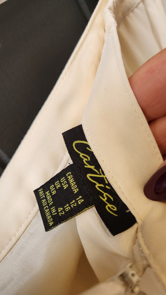 Cartise 2 Piece Ivory Top/Blazer and Long Ivory Skirt