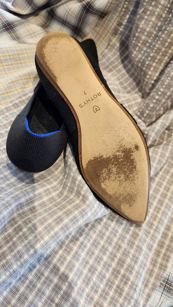 ROTHYS BLACK BOW TIE FLATS