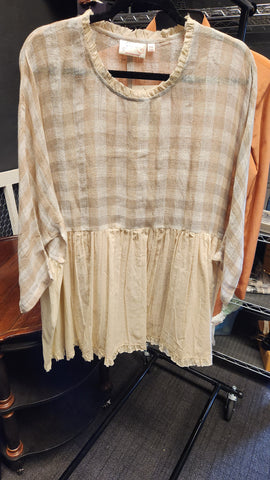 Linen and Cotton Smock Top