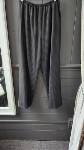 Shamask Black wool Pinstripe Pants