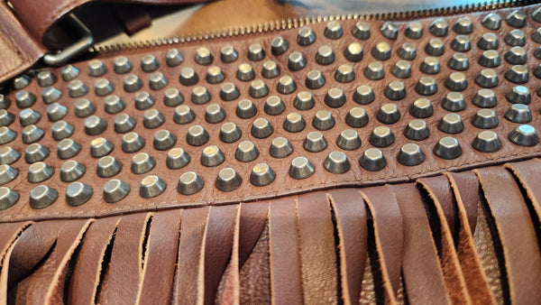 ASH Brown Fringe Leather Purse