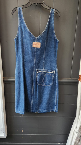 Fiorucci Sleeveless Denim Zip Front Dress