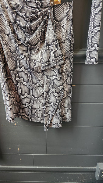 Michael Kors Snake Print Midi Dress