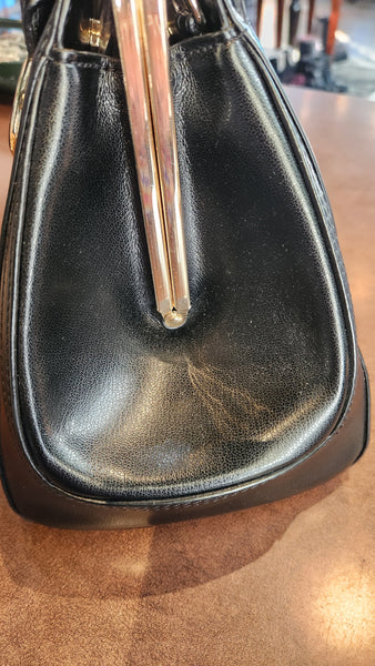 Cromia Italian Black Leather Bag