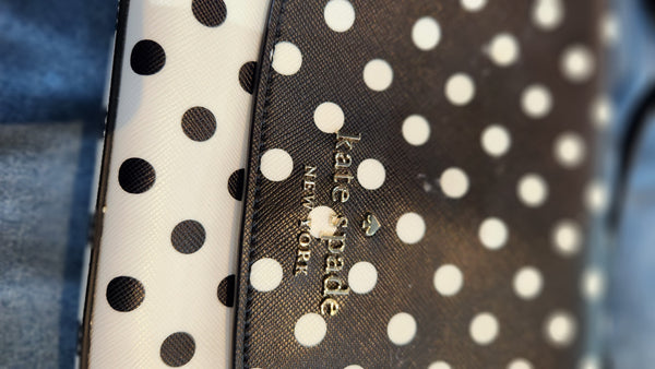 Kate Spade Black and White Polka Dot Cross Body Purse