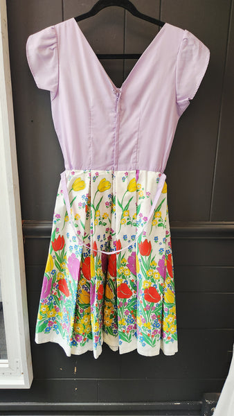 Vintage DeLoris Floral Cap Sleeve Dress
