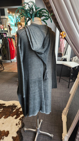 Grizas Linen and Cotton Hoodie Cardigan