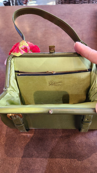 Vintage Green Leather Stylemark Purse