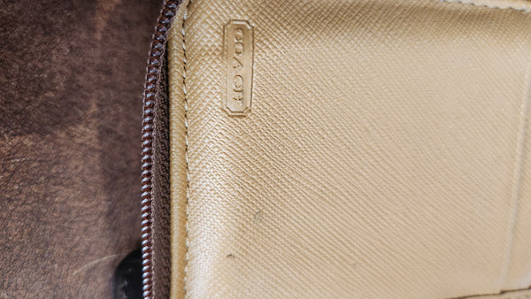 Coach Signature  tan canvas credit card Wallet