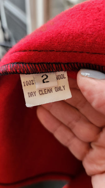 be Red Merino Wool Coat