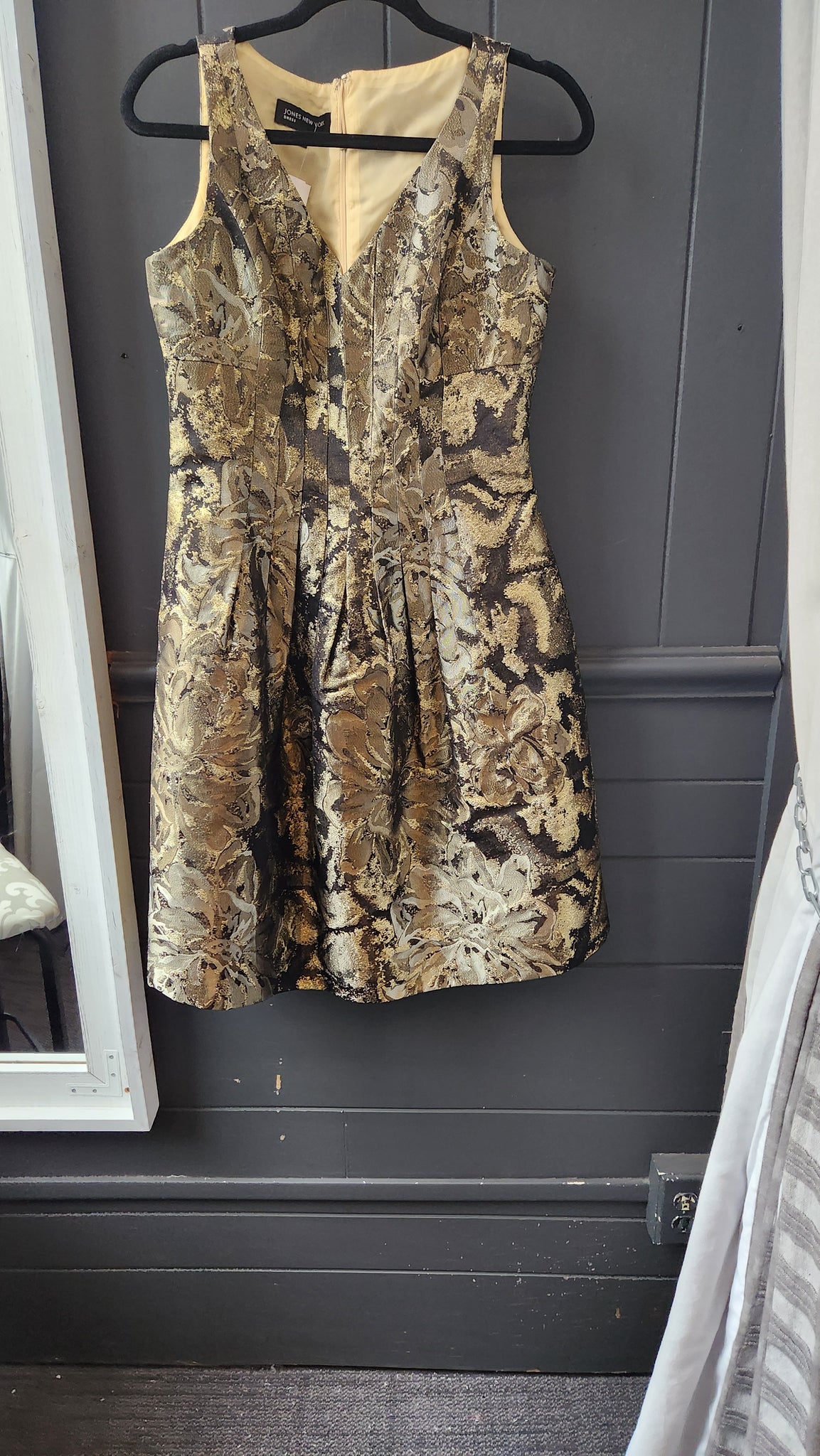 Jones New York Black and Gold Sleeveless Dress Northside Cellar Jones New York Black and Gold Sleeveless Dress Northside Cellar