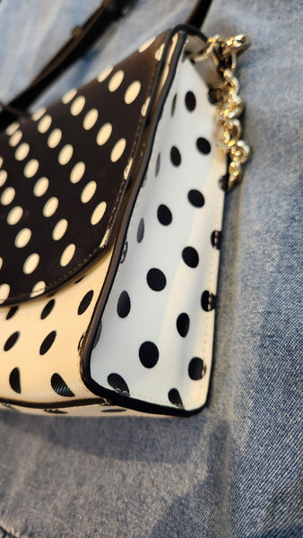 Kate Spade Black and White Polka Dot Cross Body Purse