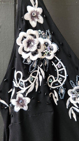 R&M Richards dress with floral embroidery