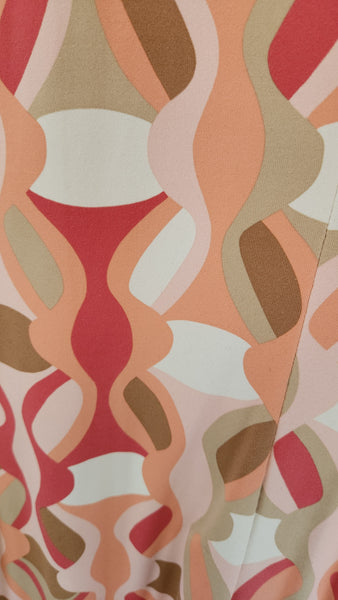 J McLaughlin Peach Tan And Pink Dress