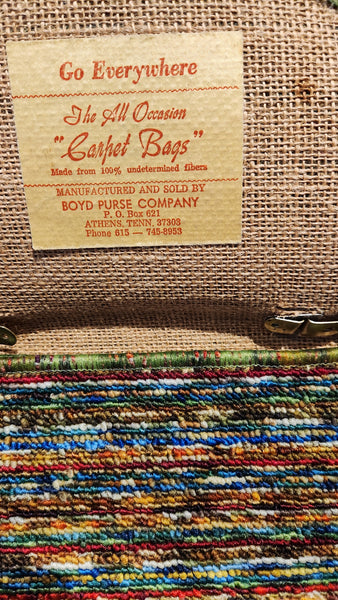 Vintage Carpet Bag with horizontal stripes