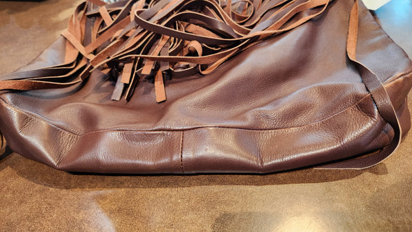 ASH Brown Fringe Leather Purse