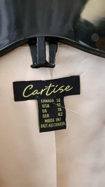 Cartise 2 Piece Ivory Top/Blazer and Long Ivory Skirt