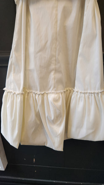 Sanuel Dong White Ruched Parachute type fabric Coat