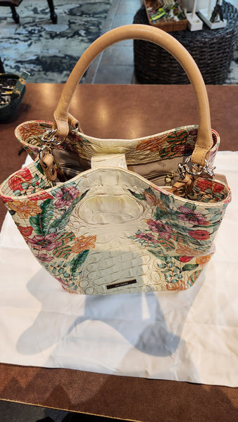 Brahmin Tropical Floral Bucket Bag