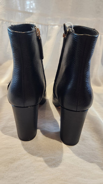 Kate Spade New York Thatcher Black Leather Bootie