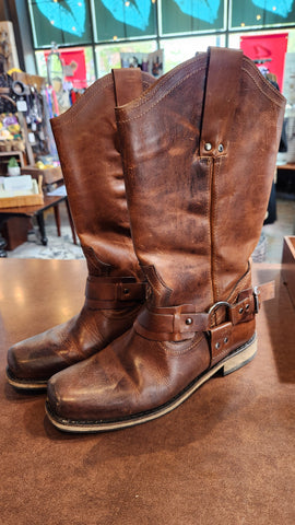 Eddie Bauer Brown Leather Cowboy Boots