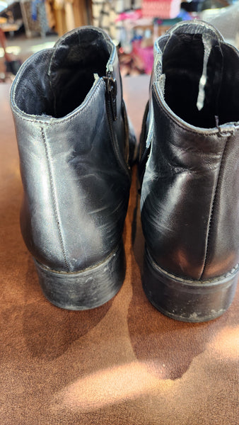 Brighton Black Leather Boots