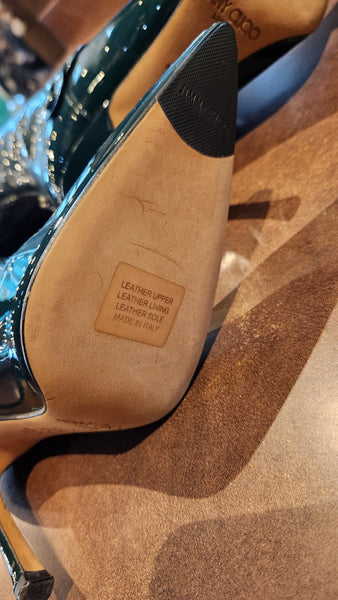 Jimmy Choo Green Patent Leather boots