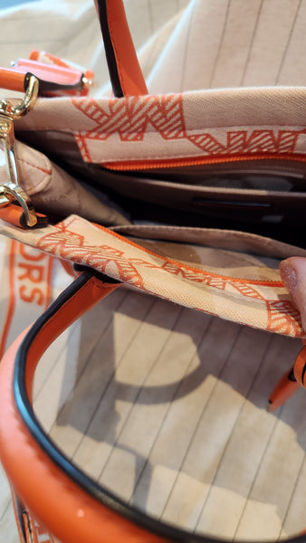Michael Kors Orange Mirella Logo Purse