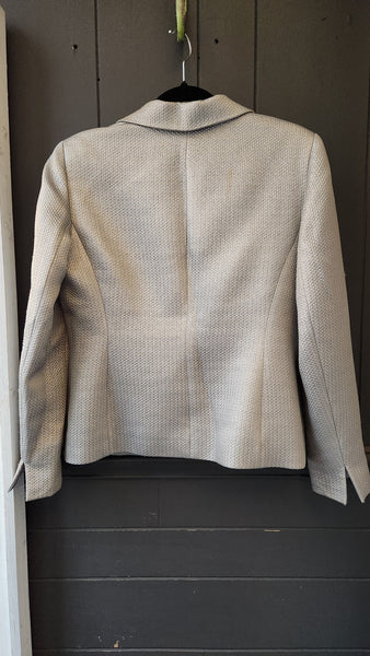 Jones New York Metallic Pewter Blazer