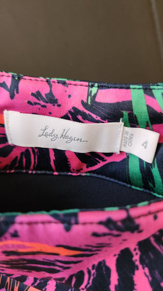Lady Hagen Multicolored Tropical Print Skort