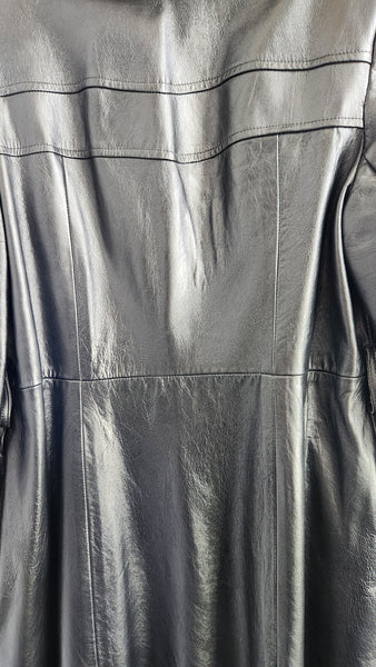 Ino's Vintage Black Leather Coat