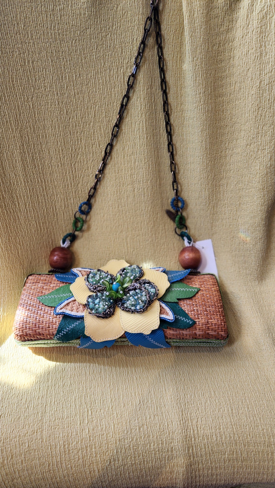 Mary Frances Straw Purse