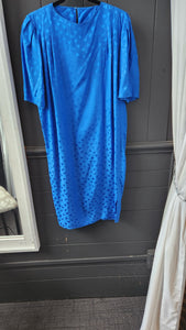 Acquisition Royal Blue Vintage Silk Dress