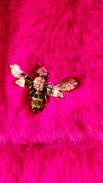 Hot Pink Faux Fur Aratta Vest