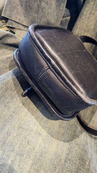 Vintage Coach Black Leather Crossbody