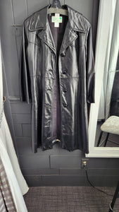 Ino's Vintage Black Leather Coat