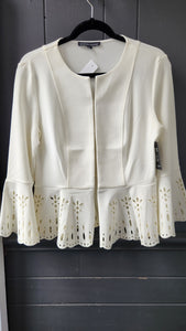 Boston Proper Cream Eyelet Jacket