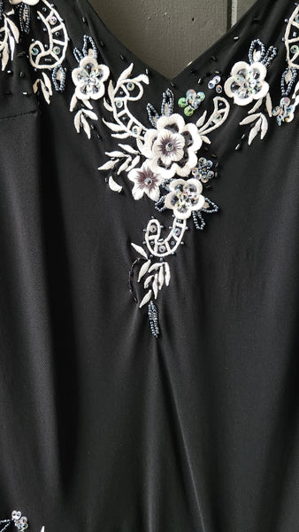 R&M Richards dress with floral embroidery
